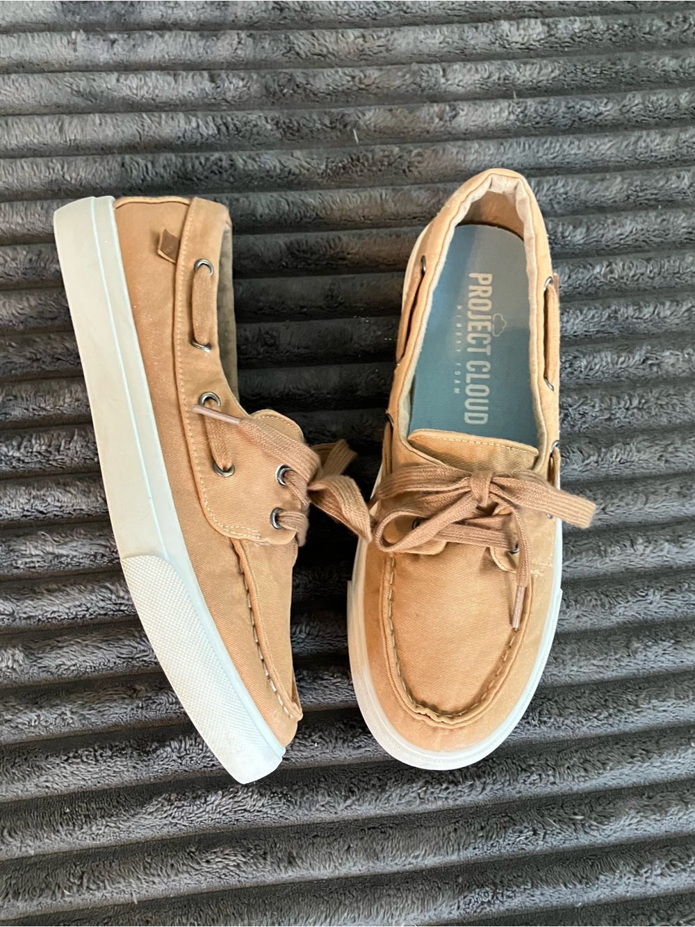 Project Cloud brown women’s platform front tie women’s loafers size 8